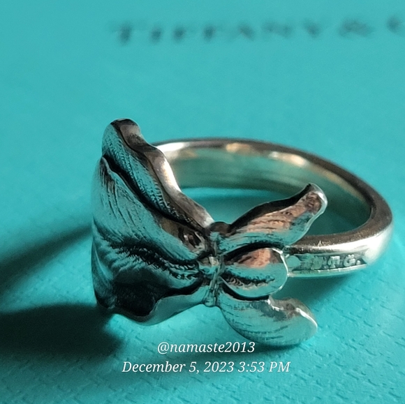 1885 Tiffany &Company IRIS Spoon Ring in Sterling Silver #55 - Picture 6 of 15